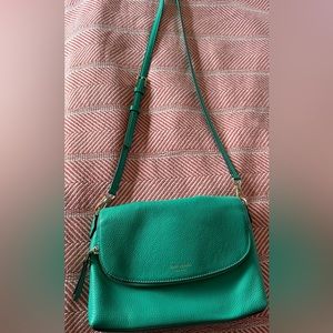 Kate Spade sea foam green soft leather crossbody purse.